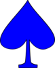 Blue Spades Clip Art