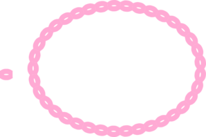 Oval Braid Pink Clip Art