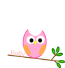 Holly Owl Clip Art