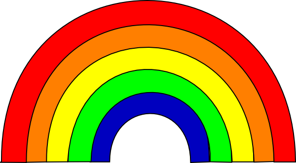 rainbow outline clip art - photo #43