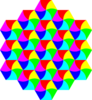 Swirly Hexagon Tessellation Clip Art