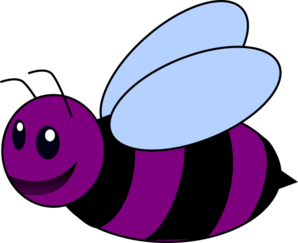 Purple Bee Clip Art