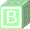 B Block Green Clip Art
