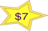 Star $7 Price Clip Art