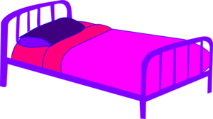 Purple Bed W Pink Covers Clip Art at Clker.com - vector clip art ...