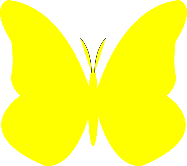 free yellow butterfly clip art - photo #5