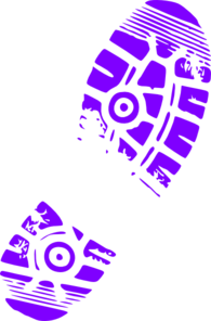 Shoe Print - Purple Clip Art