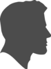 Gray Man Profile Clip Art
