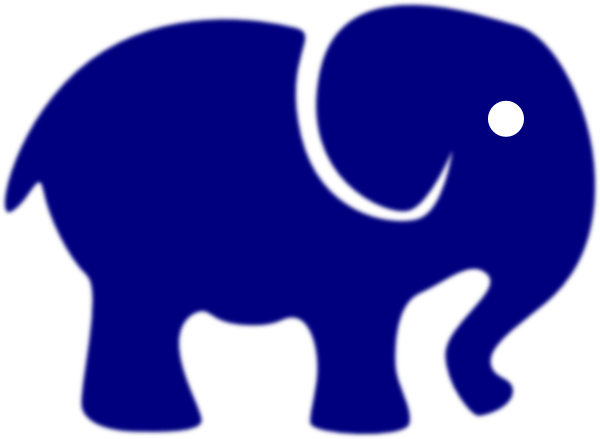 clip art blue elephant - photo #15