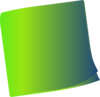 Shaded Green Sticky Note Clip Art