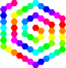 60 Hexagon Spiral Clip Art