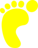 Yellow Footprint Clip Art