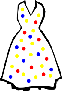 Polka  Dress on Polka Dots Dress Clip Art   Vector Clip Art Online  Royalty Free