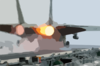 After Burners On An F-14 Tomcat Fire As The Aircraft Makes A Cataputl Launch. Clip Art