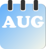 Aug Blue Clip Art