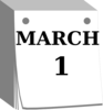 Mar1 Day Calendar Clip Art
