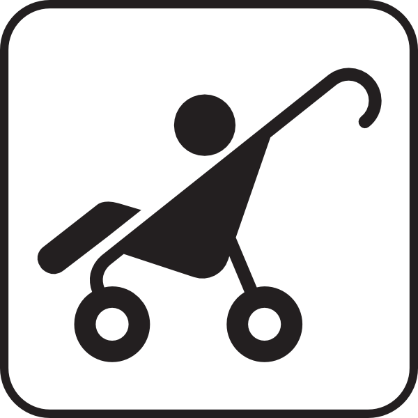 black and white stroller