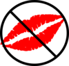 No Kiss Zone Clip Art