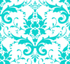 Aqua Damask Pattern 0bd2cd Clip Art