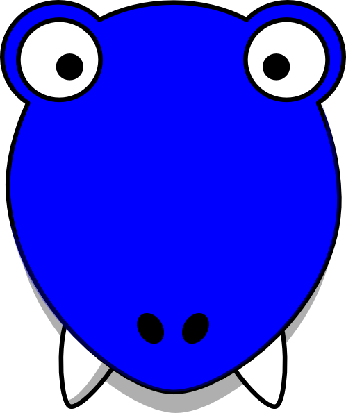 Blue T Rex Head Clip Art at Clker.com - vector clip art online, royalty