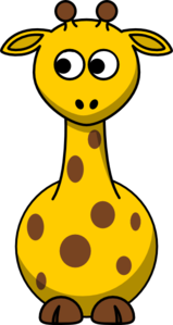 Giraffe Looking Left Clip Art