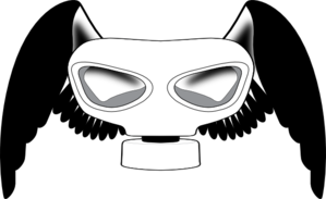 Gas Mask With Wings Clip Art