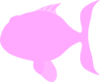 Light Pink Happy Fish Clip Art