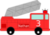 Nathan Birthday Firetruck Clip Art