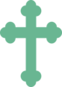 Sage Green Cross Clip Art