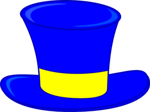 Blue Top Hat Clip Art