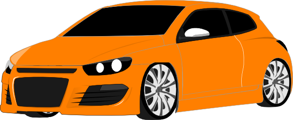 clipart orange car - photo #13