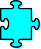 Teal Puzzle Piece Clip Art