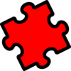 Red Puzzle Clip Art