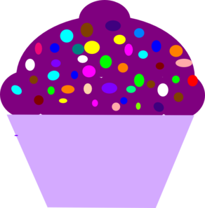 Cupcake Purple Clip Art