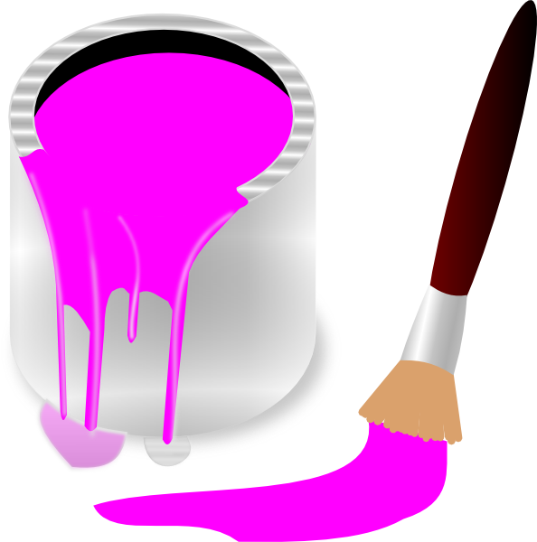 clipart paint can and brush - photo #22