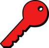 Redplain Key Clip Art