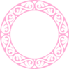 Pink Circle Damask Clip Art