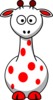 Red Giraffe 2 Clip Art