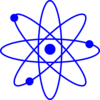 Blue Atom Clip Art