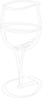 White Outline Wine Glass Clip Art