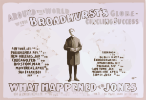Around The World With Broadhurst S Globe-circling Success, What Happened To Jones By Geo. H. Broadhurst, Author Of Why Smith Left Home, The Wrong Mr. Wright, The House That Jack Built, Etc. Clip Art