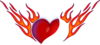 Flaming Heart Clip Art