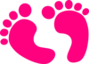 Pink Baby Feet Clip Art