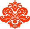 Orange Damask Clip Art