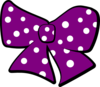 Bow With Polka Dots Clip Art