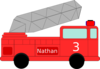 Nathan Birthday Firetruck Clip Art