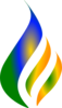 Blue Flame Logo Clip Art