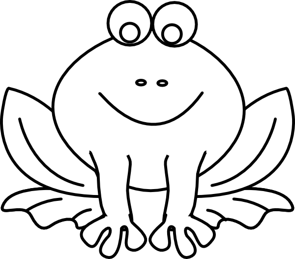 frog clipart free black and white - photo #20