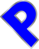 Blue P Clip Art