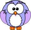 Violet Owl Clip Art